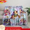 Cartoon Turtle Print Flannel Blanket 1 Count SoftComfortable Throw Blanket Air-conditioned Room Blanket Summer Essentials