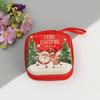 Square Christmas Zipper Tinplate Coin Purse and Key/Earphone/Data Cable Storage Box