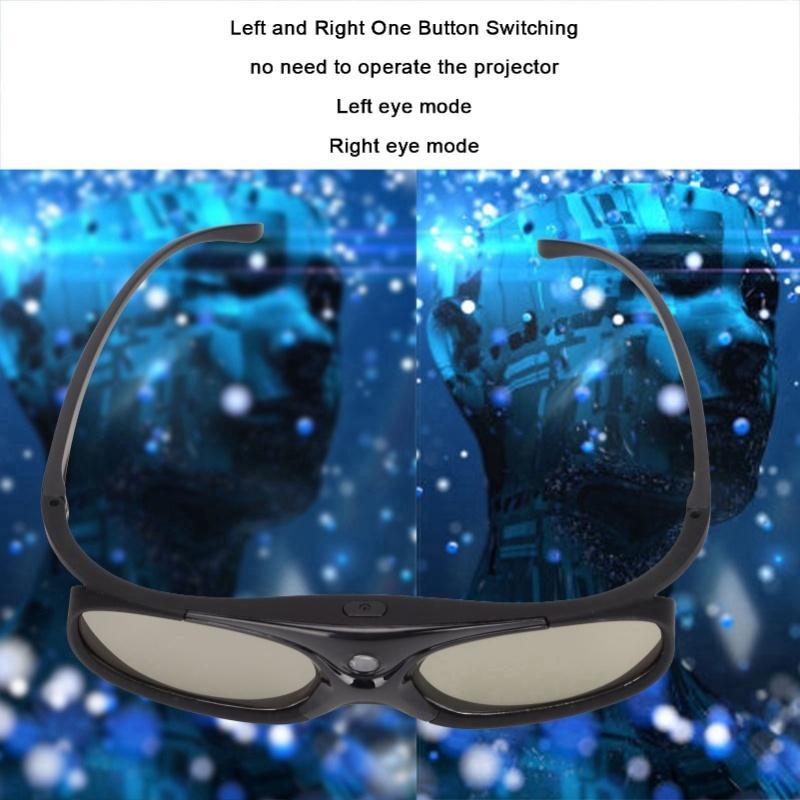 2Pcs 144Hz 3D Active Shutter Glasses DLP LinK LCD Lens 3D Glasses For 3D DLP Orojectors