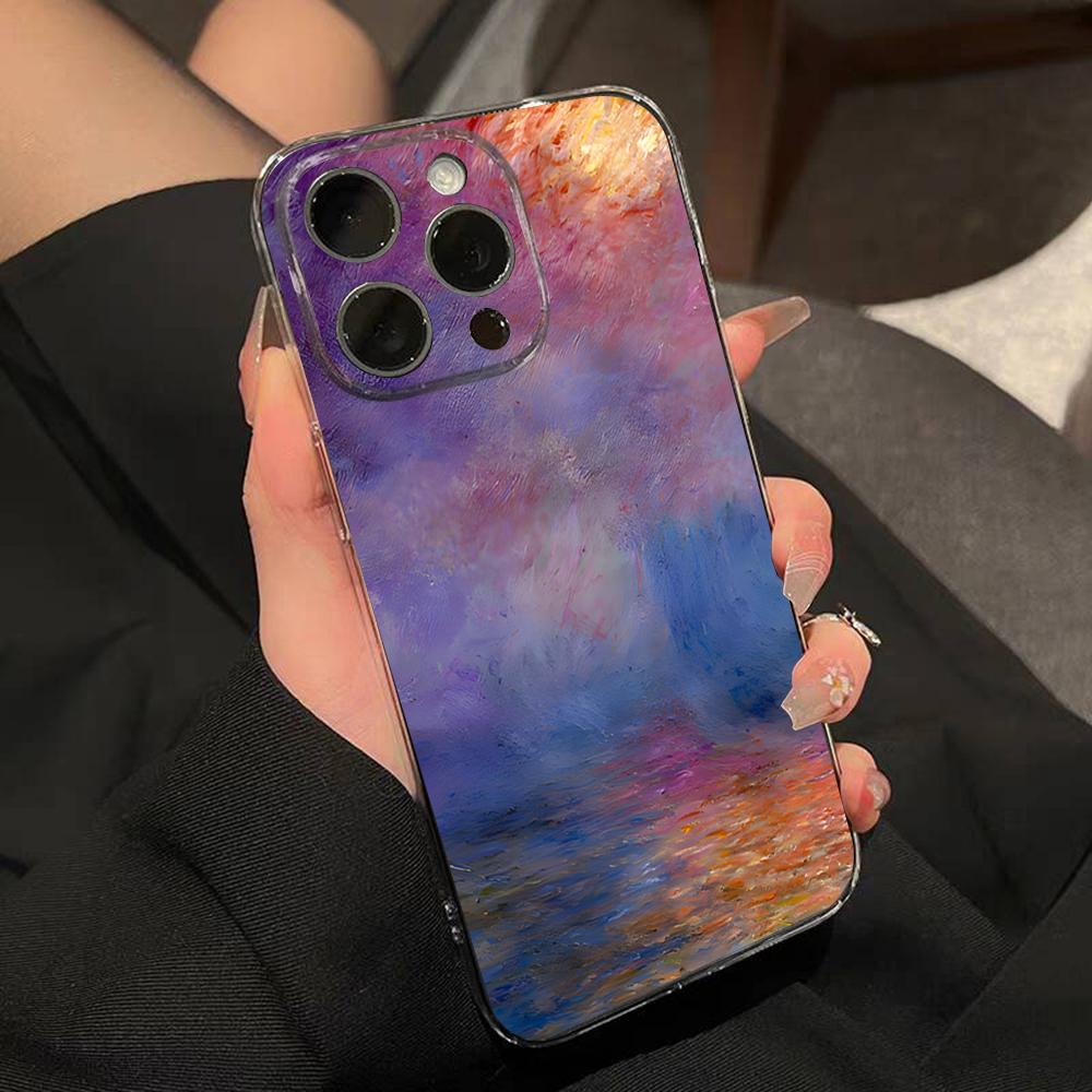 

M-Monet Art Phone Case For IPhone 15 Pro Max 16 Pro Max 14 13 11 12 Mini Xs X Xr 7 8 Plus Se Transparent Cover iPhone 15