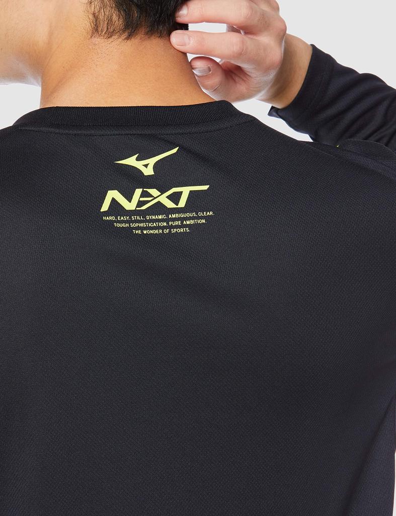 Mizuno Training Wear 32JA0740 Safety Japan Size Small to Japanese Size N-XT T-Shirt (Long Sleeve) Yellow, (equivalent Small)