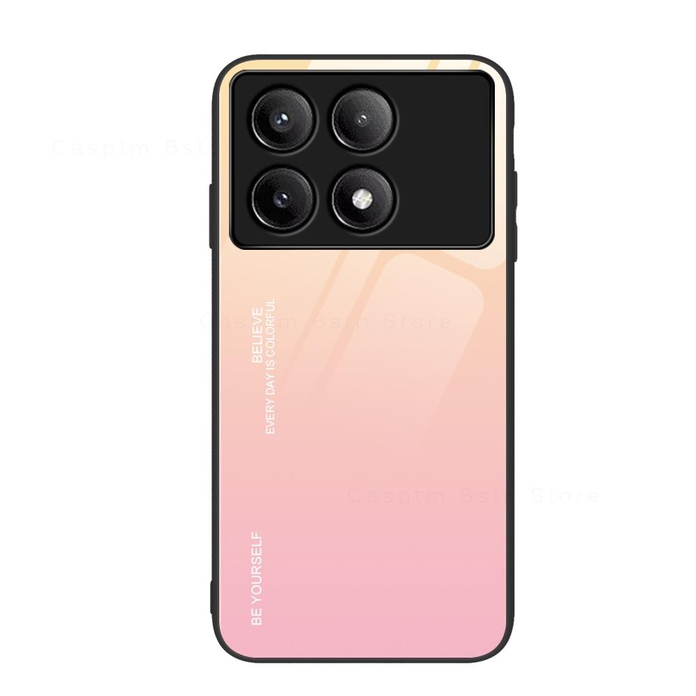 Glass Phone Case For Xiaomi Poco F6 Pro F5 Pro F3 Poco X6 Pro X5 X3 Pro X3 NFC M6 Pro M4 Pro M5 4G 5G Cover Pocophone F6 Pro