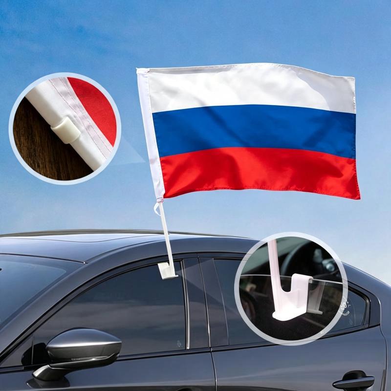 30x45cm Russia President Hand Held Cloth Flag 1Pcs with Plastic Stick Portable National Flag for Travel Souvenir Parade Use