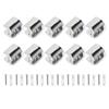 10Pcs Glass Shelf Support Clamp Bracket Adjustable Zinc Alloy Glass Clamps for Fixing Bathroom Glass Easy Installation