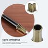 3Pcs Premium Copper Pen Holder Single Metal Pen Stand Well-Polished Safe Ergonomic Desk Accessory for Fountain Quill Writing