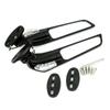 Universal Most Motorcycles Mirror Modified Wind Wing Adjustable Rotating Rearview Mirror with Light For YAMAHA YZF R6 R1 R25