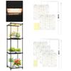 LED Grow Panel Licht Ultradünn Vollspektrum Hydroponik Indoor Pflanzenlampe mit Timer 3-Farben-Dimmbar Wasserdicht Hausgarten