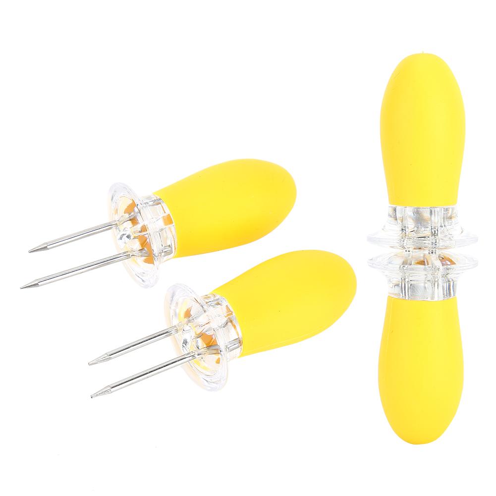 10PCS Corn Holders BBQ Food Skewers Meat Fruit Dessert Cake Forks Party Tableware Kitchen Accessories