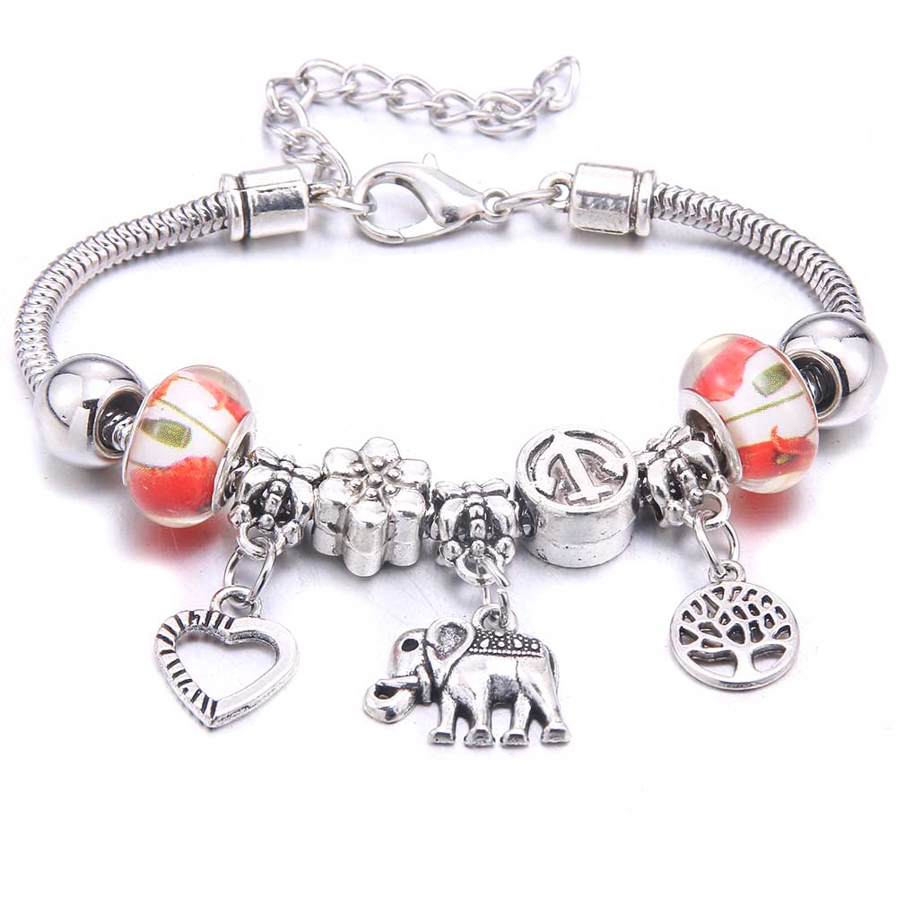 Papa snap Women Bracelet Colorful Crystal Charm Bracelet for Women DIY Beads Bracelets & Bangles Jewelry Gift