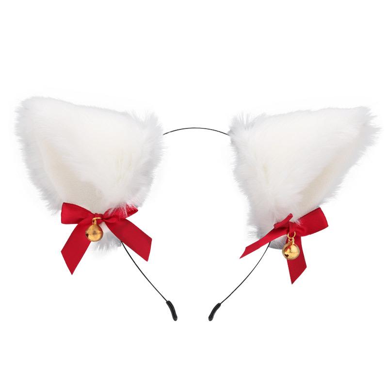 Cat Ears Bell Headband - Cosplay Catwoman Hair Accessory for Christmas & Halloween