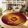 Round Rug Custom NameAS Roma Pattern Non Slip Carpet Home Floor Decor