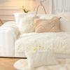 Super Soft Plush Sofa Towel Solid Color Modern Non-slip Couch Cushion Cover Thicken Warm Winter Bay Window Mat for Living Room