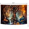 Delur Magical Forest Tapestry Fantasy Tree of Life Fairy Tale Enchanted Mystical Forest Tapestry Psychedelic Nature Landscape Wall Hanging Headboard