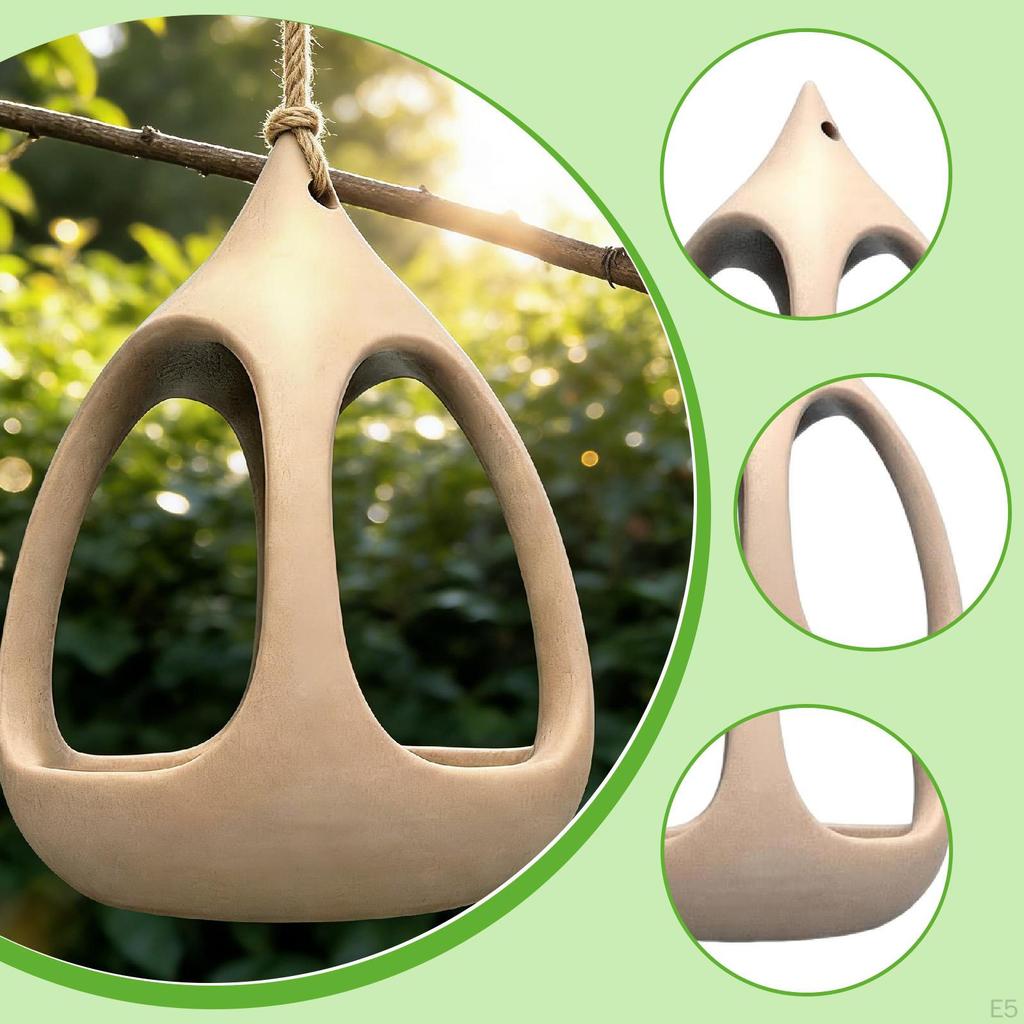 Bird Feeder Food Container Weatherproof Lawn Yard Ornament Compact Patio Outdoor Drainage