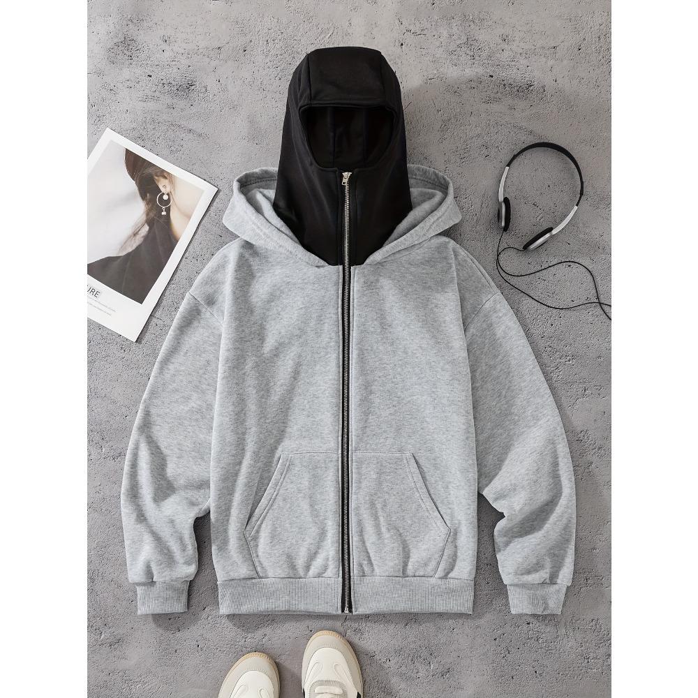 Women's Minimalist Casual Butterfly Print Gothic Hooded Sweatshirt with Double Hats for Outerwear