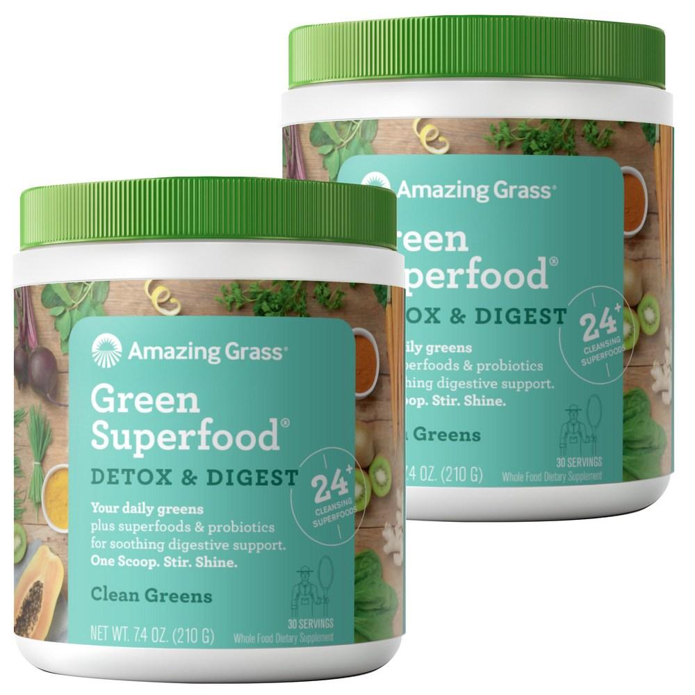 Amazing Grass Green Superfood Digest Clean Greens 210g 2 pcs Ingredients: may be subject to change at the manufacturer’s | 210g 2 pcs