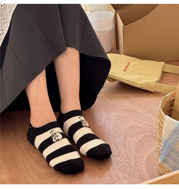 5 Pair Women's Animal Cartoon Boat Socks