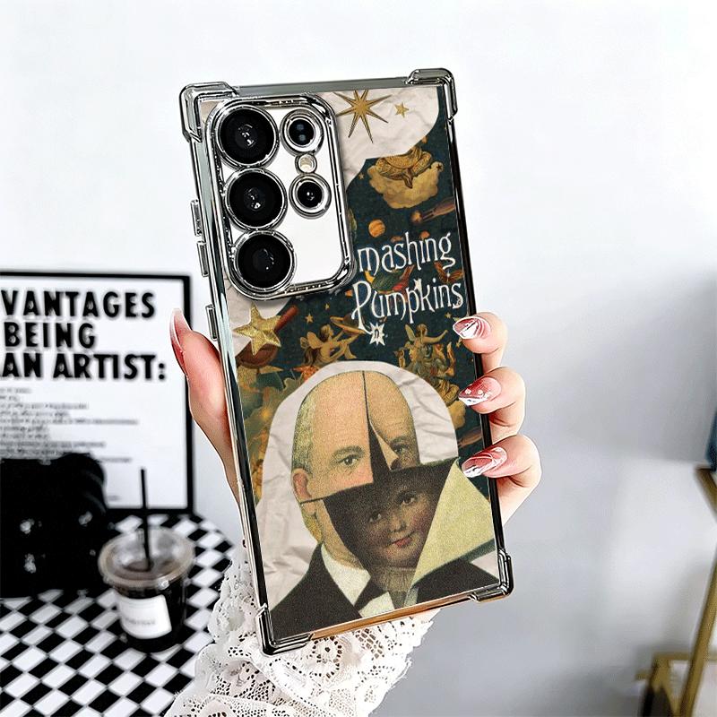 

Rock The Smashing Pumpkins Soft Phone Case For Samsung Galaxy S26 Ultra S25 Edge S24 FE S23 Plus S22 S21 + S20 Plating Anti-Fall Samsung S25 Plus