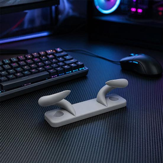 DYS 3D Printed Angled Horn Handle Stand, Universal Controller Holder with Anti?Slip Base, Creative Rack for PS5 Xbox PC Gaming Controllers, Desktop