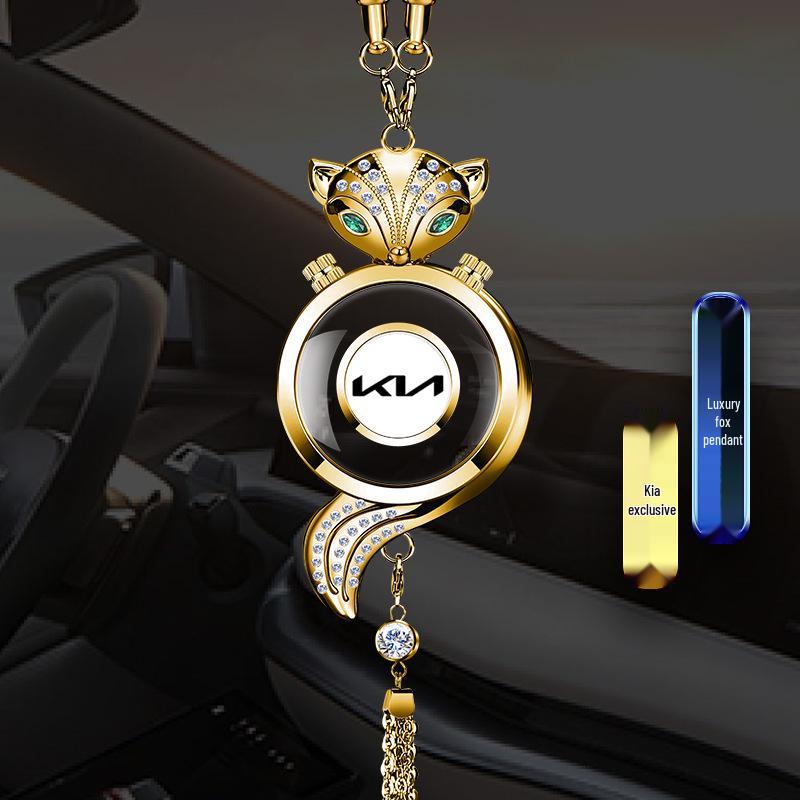 Fox Crystal Car Air Freshener Pendant - Rearview Mirror Hanging Ornament