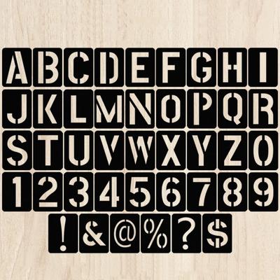 42 Pieces/Set Letter Number Stencil Set Plastic Alphabet Painting Templates Mold Kit for Painting On Wall Home Decor