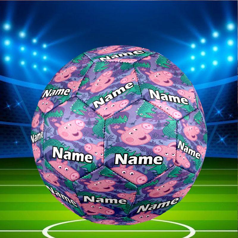 Custom Name Personalized Peppa Pig Print Size 5 Soccer Ball Training & Match Football, for Team, Kicking, Gift for Football Enthusiasts