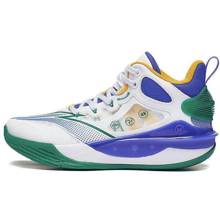 Li Ning Team 3.0 Youth Basketball Shoes Kids Sneakers White Blue YKBT026-51