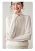 Autumn Winter Cashmere Knit High Collar Raglan Sleeve Women's Shirt