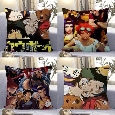 Anime C-Cowboy B-Bebop Cushion Cover Inches Farmhouse Decor Home Throw Pillow Covers For Couch Decorations