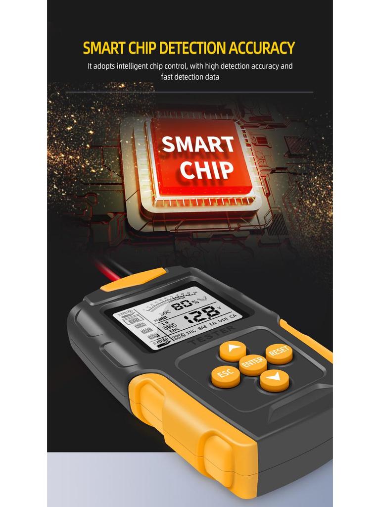 E-FAST Digital Car Battery Tester 12V/24V with Internal Resistance Measurement