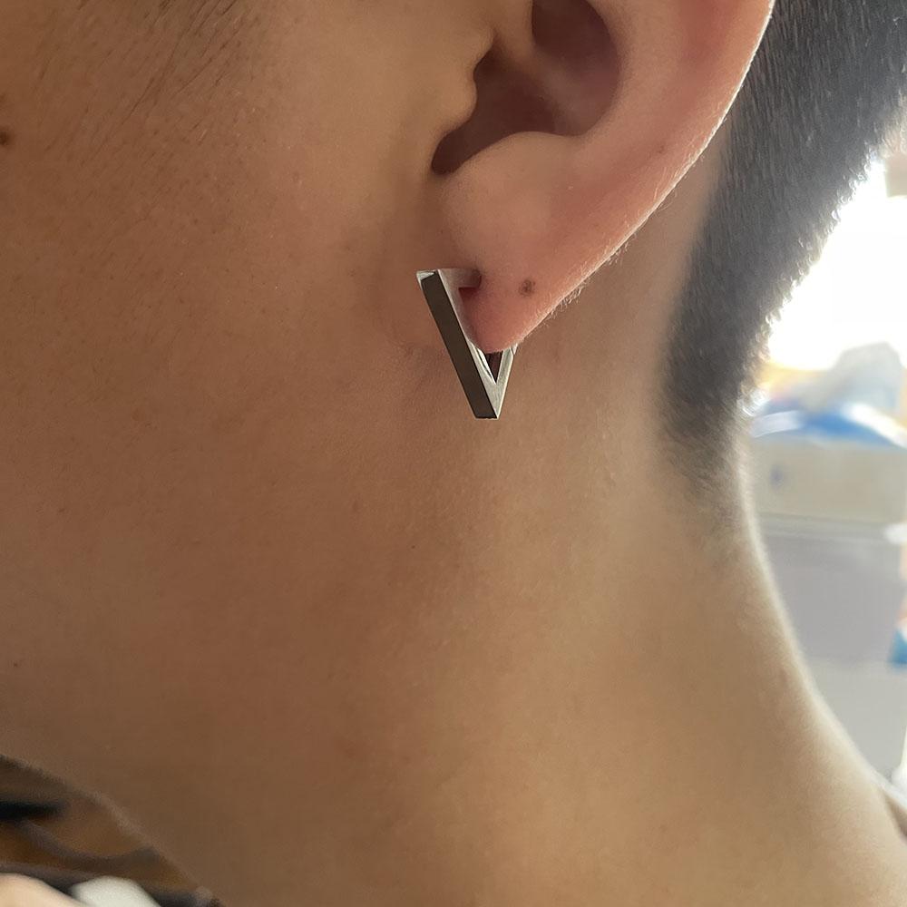 Buy 2PCS Punk Triangle Ear Bone Hoop Earrings For Women Men