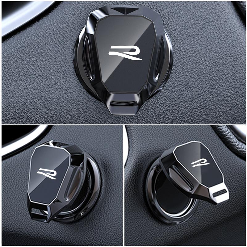 HIJK1 Car Engine Start Button Protective Cover Push Button Stickers For Volkswagen VW R Golf Tiguan Touareg Passat Bora Jetta Scirocco