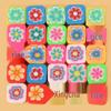 Handmade Square Flower Beads for DIY Jewelry - 100 Pieces