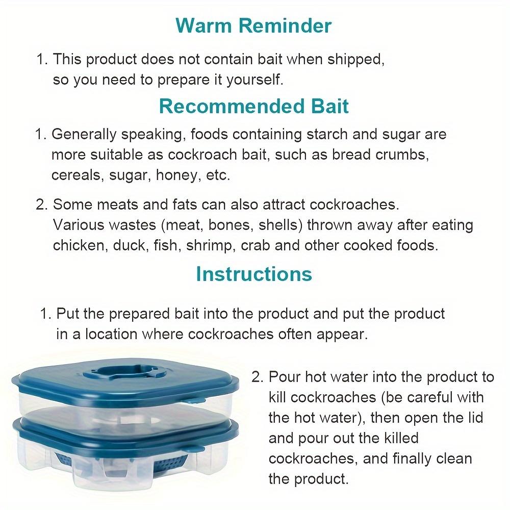 Opakovaně použitelná krabička na domácí pasti na šváby bez návnad nebo feromen, past na šváby, lapač na šváby, pasti na šváby do kuchyně a zahrady