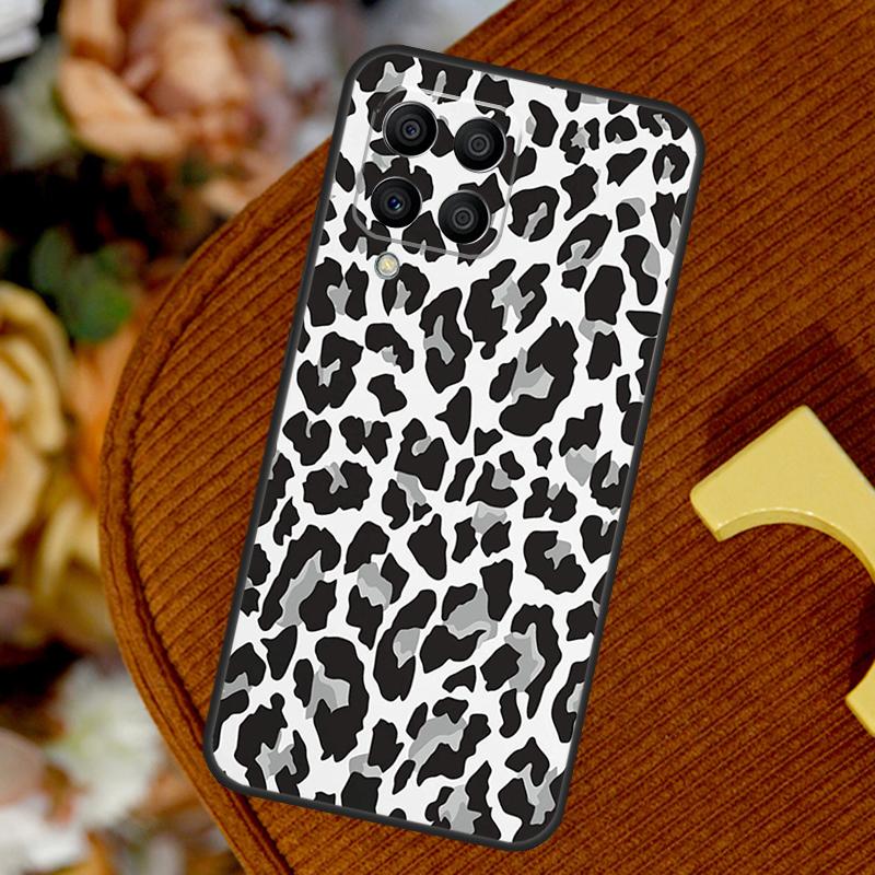 Leopard Print Black Cheetah Pattern For Samsung Galaxy M13 M33 M53 M52 M32 M12 M14 M34 M54 M11 M21 M51 M15 M55 M31s M20 Case