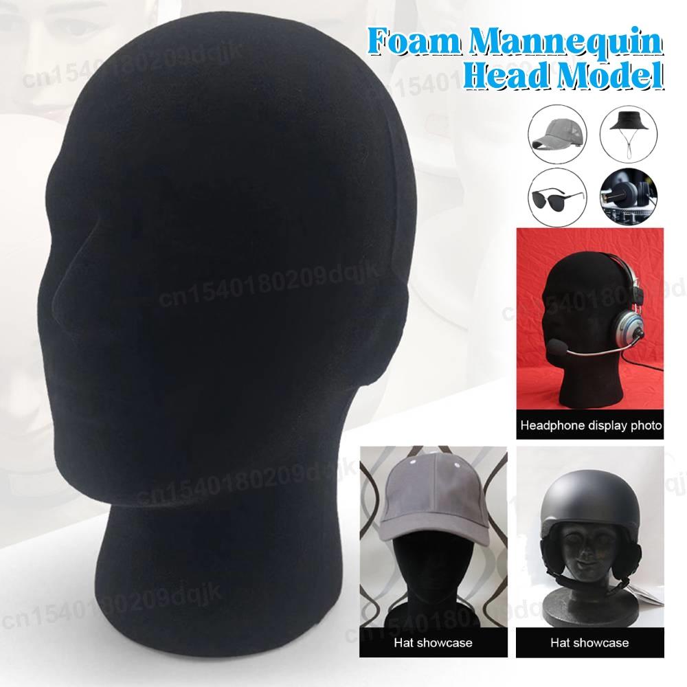 1/2pcs Practical Flocking Foam Head Model Wigs Hat Glasses Display Stand Holder Rack Male Mannequin Head Model Photograph Props