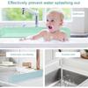Kids Bathtubs Splash Protectors With 11 Suction Cups And Toy Storage Shelf Flexible Silicone Water Barrier For Baby Bath Time