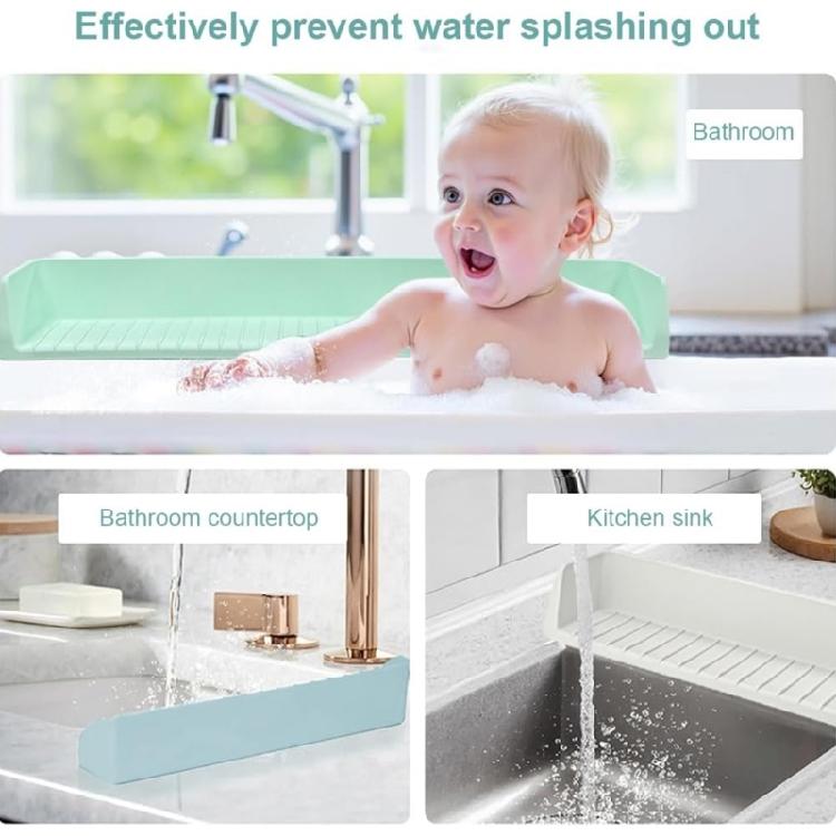 Kids Bathtubs Splash Protectors With 11 Suction Cups And Toy Storage Shelf Flexible Silicone Water Barrier For Baby Bath Time