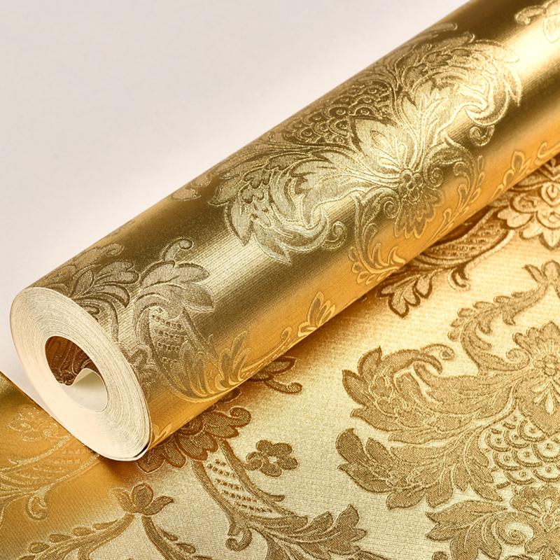 15 Stil Goldfolie Tapete PVC Wasserdicht 3D Geprägt KTV Bar Wand Decke Dekor Wandpapier Wandbild
