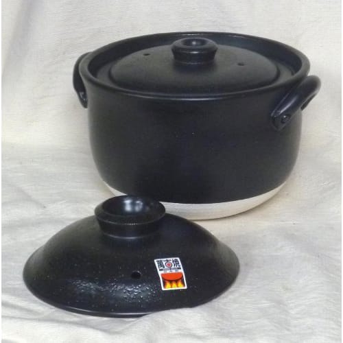 Traditional rice cooker: Double-lidded rice cooker made in Yokkaichi, Banko-yaki (Made in Japan) [Authentic 4-cup capacity]