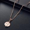 Mode Vrouwen Ronde Faux Gem Hanger Ketting Oorbellen Oordruppels Sieraden Set