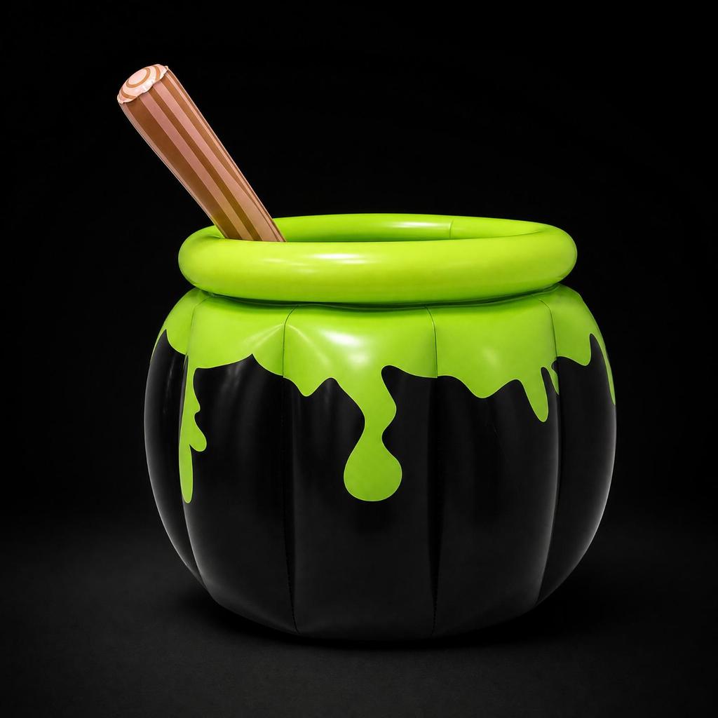Halloween Witch Pot Ice Bucket Leak Resistant Inflatable Spooky