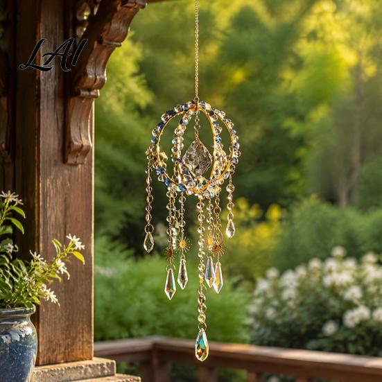 Sophisticated Balcony Decor Crystal Suncatcher Hanging Ball Prism Rainbow Maker Pendant Glittering Window for Garden Patio Backyard Car Home