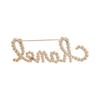 CHANEL letter gold rhinestone brooch women's gold