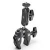 R094 Multi-functional Super Clamp   Mount Clamp Dual 360 degrees  Rotatable  head Aluminum Alloy with 1Celsius4 Inch Screw 3Celsius8 Inch Thread