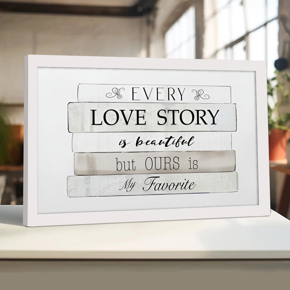 Modern Letter Canvas Wall Art Painting with Frames for Living Room Bedroom Decor Pictures Housewarming Gift