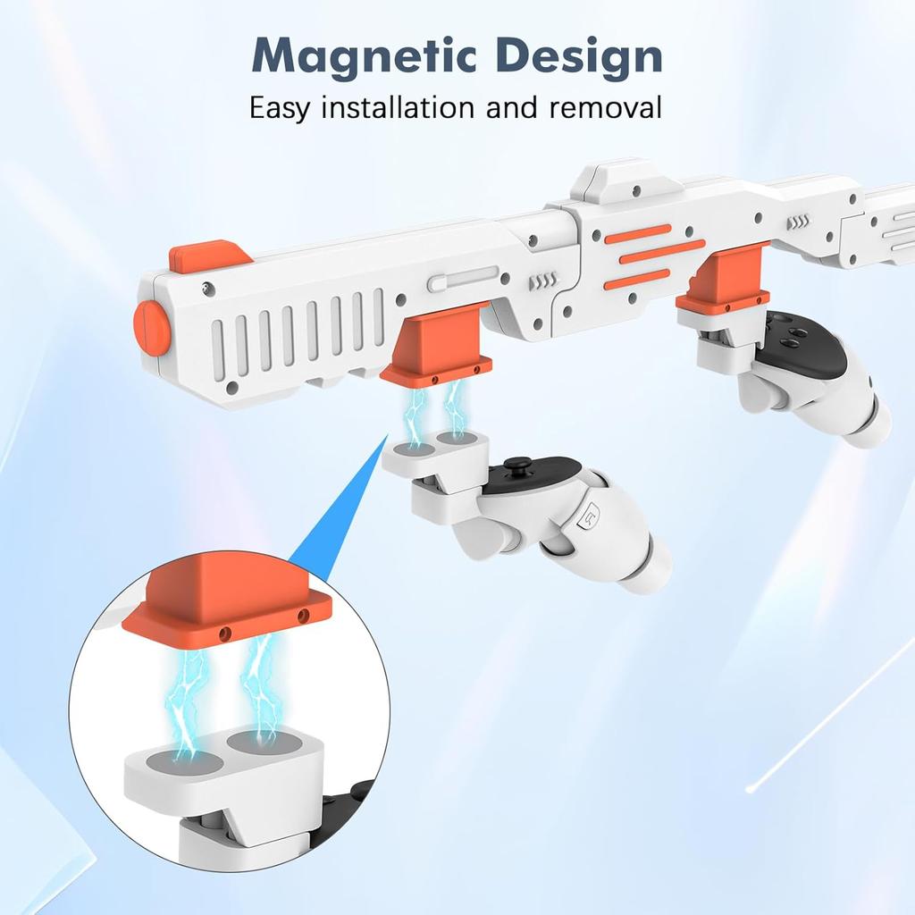 Shooting Games Accessories Magnet Mount Reload VR Gaming Experience Magnetic Rifle GunStock For Meta Quest 3s/3 VR Accessories