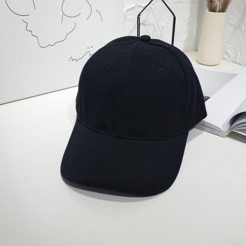 Hipster men and women versatile solid color baseball hat summer street black pink student sunshade cap couple