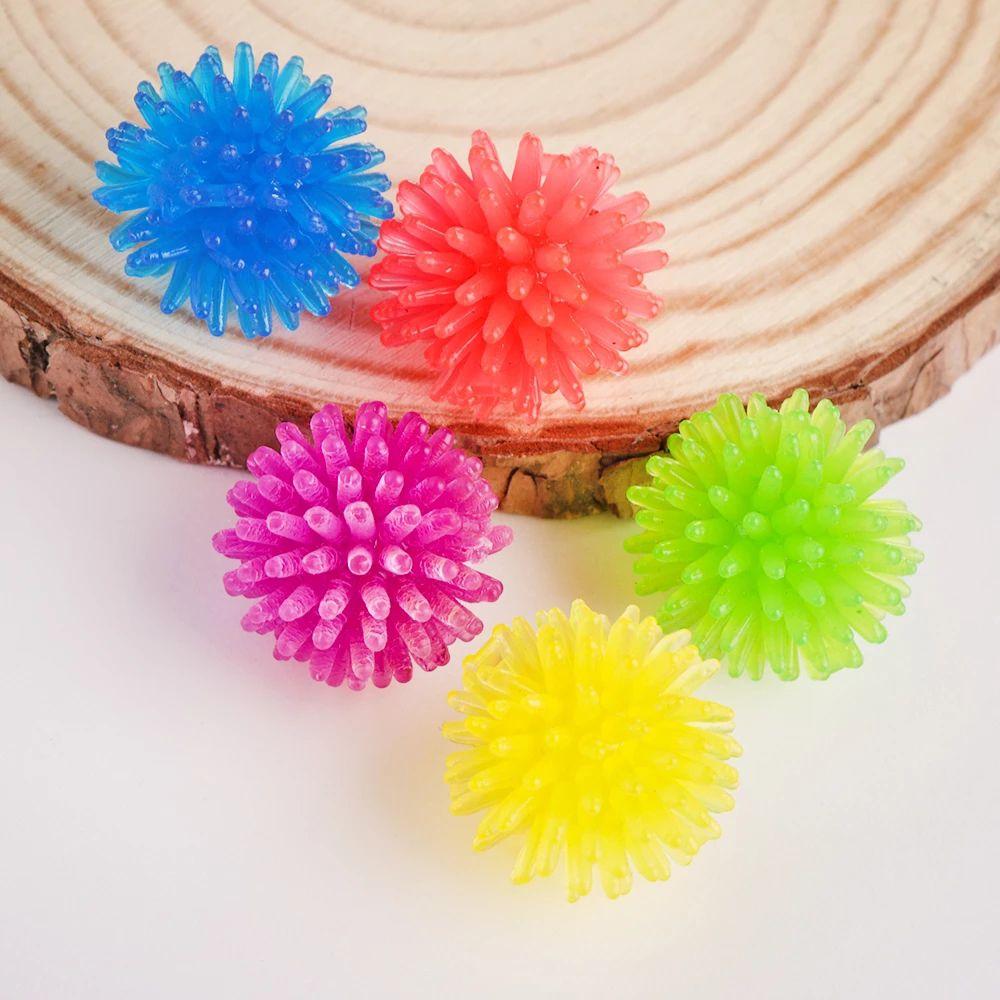 Toy Squeezes Ball TPR Ball Interactive Toys Thorn Ball Pet Cat Toys Stretch Plush Ball Arbutus Ball