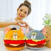Hamburger-shaped Plush Doll Body Pillow, Fun Play Doll, Soothing Toy for Kids, Fluffy and Cute, Soft, Perfect for Halloween, Christmas, Birthdays, or